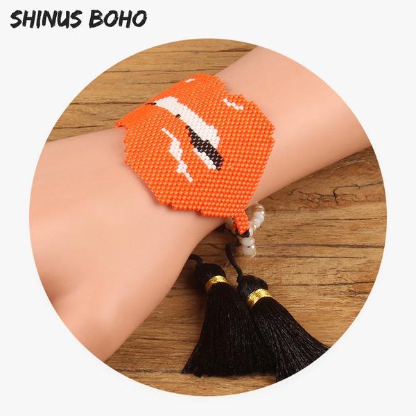 charm bracelets shinusboho orange lip & bangles hand-weave big shape miyuki seed beads bracelet for women diy jewelry adjustable, Golden;silver
charm bracelets shinusboho orange lip & bangles hand-weave big shape miyuki seed beads bracelet for women diy jewelry adjustable, Golden;silver