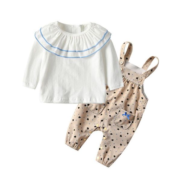 clothing sets spring baby white shirt and cute overalls pants
clothing sets spring baby white shirt and cute overalls pants