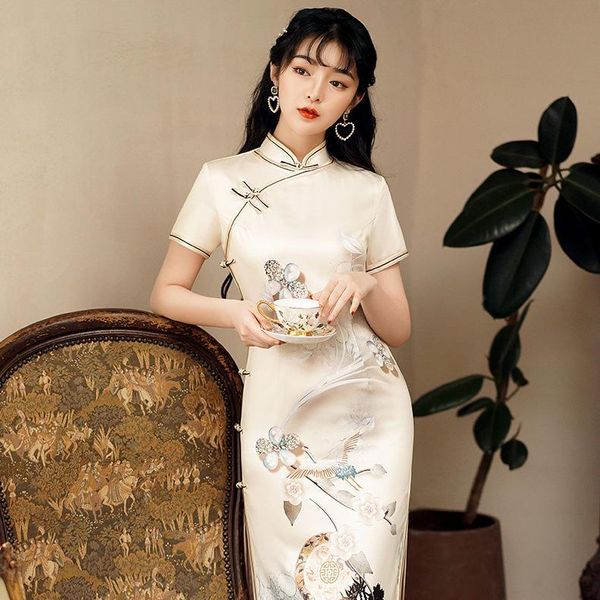 ethnic clothing old shanghai vintage slim qipao floral print elegant mandarin collar cheongsams young short sleeve retro button chinese dres, Red
ethnic clothing old shanghai vintage slim qipao floral print elegant mandarin collar cheongsams young short sleeve retro button chinese dres, Red