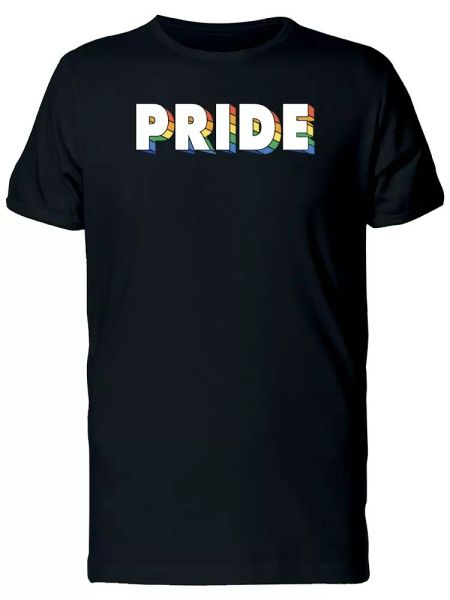 Pride Rainbow Lgbt Quote Men's Tee -Image by Shutterstock, White;black 
Pride Rainbow Lgbt Quote Men's Tee -Image by Shutterstock, White;black
