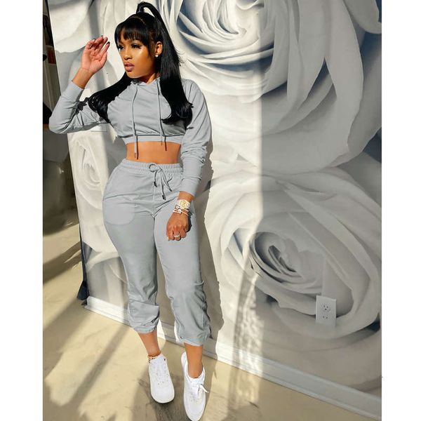 x3729 fashion tracksuits women's sports leisure suit cover hooded short style two piece set, Gray
x3729 fashion tracksuits women's sports leisure suit cover hooded short style two piece set, Gray