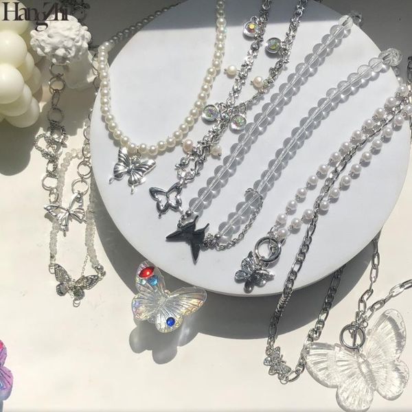 pendant necklaces hollow butterfly crystal rhinestone acrylic beaded pearl necklace for women girls party y2k jewelry gifts hangzhi 2021, Silver
pendant necklaces hollow butterfly crystal rhinestone acrylic beaded pearl necklace for women girls party y2k jewelry gifts hangzhi 2021, Silver