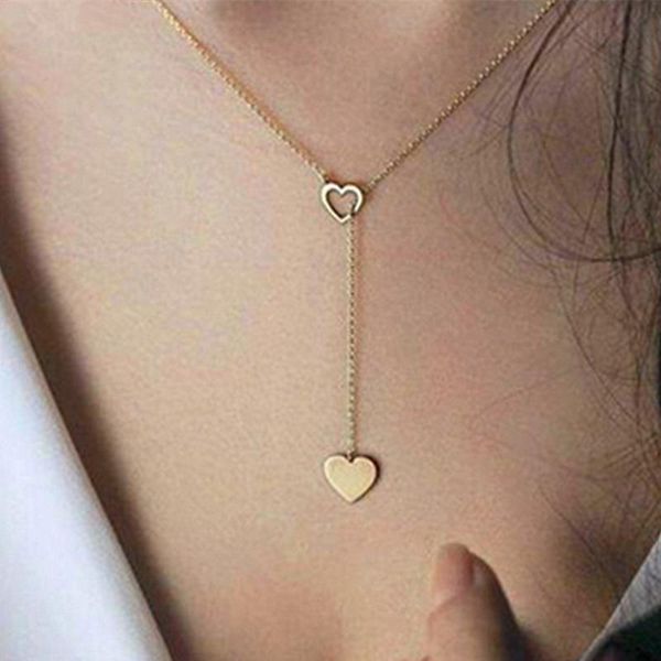 chains fashion jewelry gold color love heart long pendant necklace adjustable chain for women wedding wholesale, Silver
chains fashion jewelry gold color love heart long pendant necklace adjustable chain for women wedding wholesale, Silver