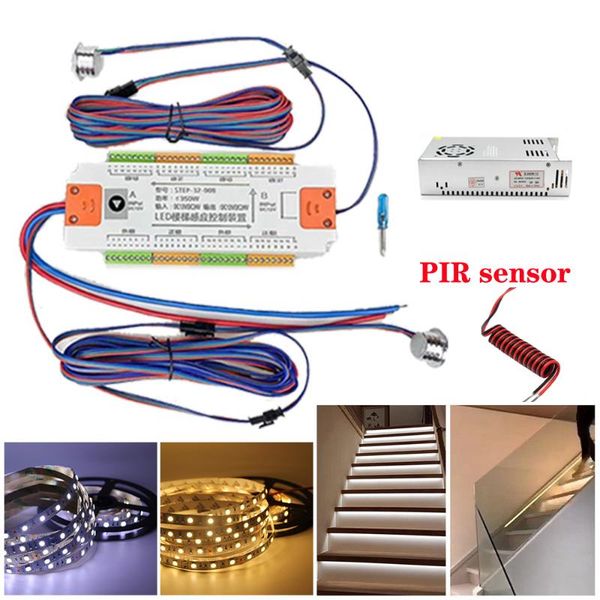 strips 32 channel motion sensor dimming stair streamline light strip under cabinet indoor night for the decoration
strips 32 channel motion sensor dimming stair streamline light strip under cabinet indoor night for the decoration