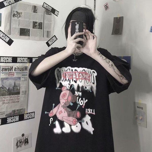 women's t-shirt t-shirts women anime print grunge loose streetwear tee gothic female harajuku summer clothing e-girl kawaii y2k aesthet, White
women's t-shirt t-shirts women anime print grunge loose streetwear tee gothic female harajuku summer clothing e-girl kawaii y2k aesthet, White