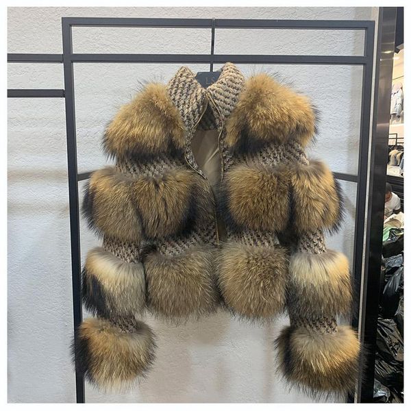 women's fur & faux 2021 korean streetwear winter jacket women parka real coat natural raccoon collar woolen bomber, Black
women's fur & faux 2021 korean streetwear winter jacket women parka real coat natural raccoon collar woolen bomber, Black