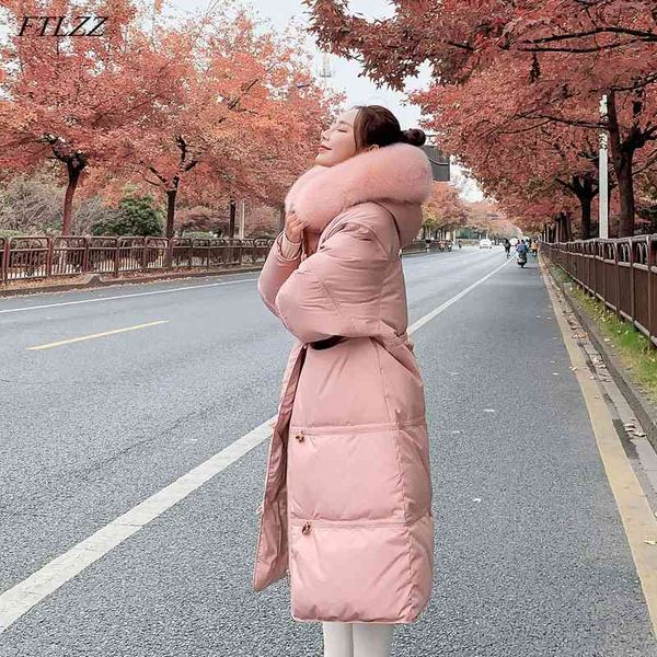 winter women 90% white duck down warm parkas coat large artificial fur hooded casual loose thickness snow outerwear 210423, Black
winter women 90% white duck down warm parkas coat large artificial fur hooded casual loose thickness snow outerwear 210423, Black