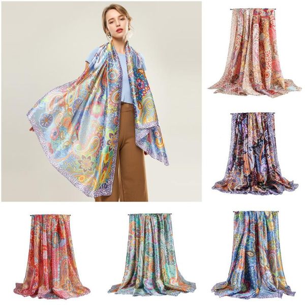 scarves jtvovo runmeifa 2021 designer oversized silk satin printed scarf bohemian floral spring autumn sunscreen shawl, Blue;gray
scarves jtvovo runmeifa 2021 designer oversized silk satin printed scarf bohemian floral spring autumn sunscreen shawl, Blue;gray