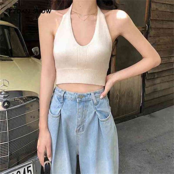 streetwear white knitted women camis fashion v neck backless bandage crop vintage cropped tank 210429
streetwear white knitted women camis fashion v neck backless bandage crop vintage cropped tank 210429