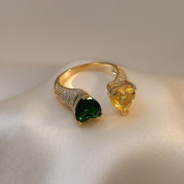 cluster rings micro pave heart crystal open statement for women etrendy personality jewelry big adjustable ring, Golden;silver
cluster rings micro pave heart crystal open statement for women etrendy personality jewelry big adjustable ring, Golden;silver