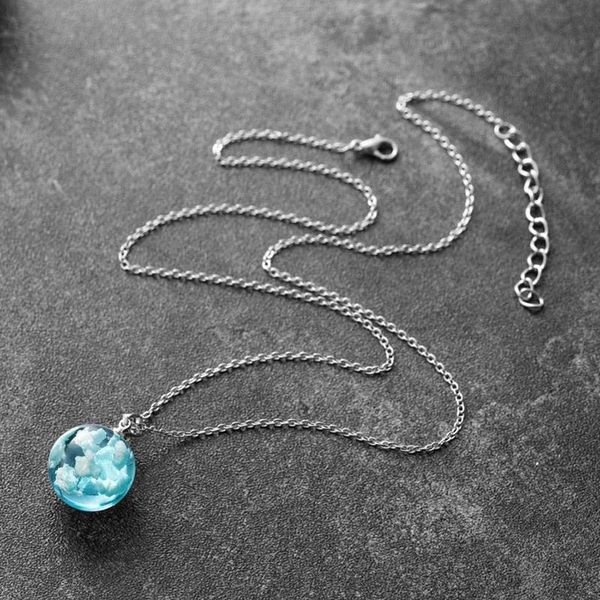 pendant necklaces chic transparent resin round ball moon necklace women blue sky white clouds chain fashion jewelry gift bn, Silver
pendant necklaces chic transparent resin round ball moon necklace women blue sky white clouds chain fashion jewelry gift bn, Silver