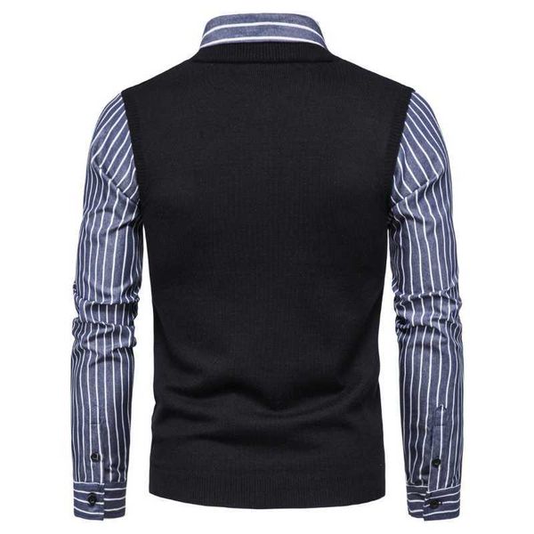 Men's Sweaters LANDISTO men clothing Knitted sweater warm European style s fake two-piece stripe sleeve TO62, White;black
Men's Sweaters LANDISTO men clothing Knitted sweater warm European style s fake two-piece stripe sleeve TO62, White;black