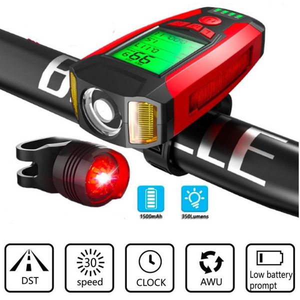 multi function bicycle front light lamp bike computer speedometer 5 mode horn cycle cycling headlight with bell lights
multi function bicycle front light lamp bike computer speedometer 5 mode horn cycle cycling headlight with bell lights