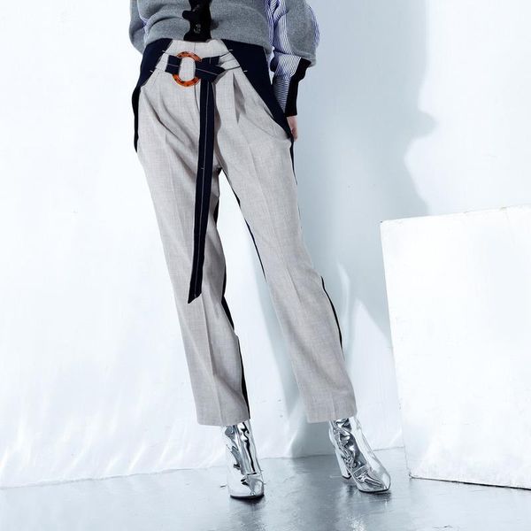 women's pants & capris spring patchwork contrast color women trousers casual korean loose sashes fashion 2021 office lady elegant panta, Black;white
women's pants & capris spring patchwork contrast color women trousers casual korean loose sashes fashion 2021 office lady elegant panta, Black;white