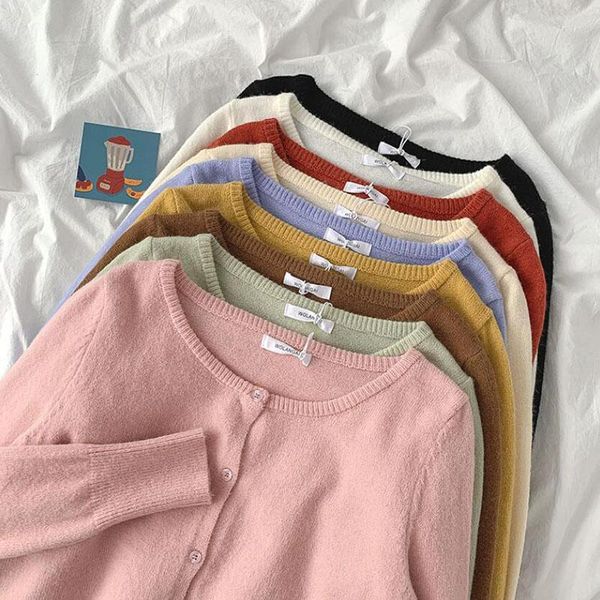 women's knits & tees 2021 women solid color loose knitted cardigan sweater vintage long sleeve single-breasted female outerwear chic, White
women's knits & tees 2021 women solid color loose knitted cardigan sweater vintage long sleeve single-breasted female outerwear chic, White