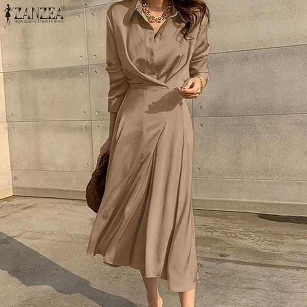 elegant women lapel neck long shirt dress spring sleeve solid ol work sundress zanzea casual lace up party vestidos femme dresses, Black;gray
elegant women lapel neck long shirt dress spring sleeve solid ol work sundress zanzea casual lace up party vestidos femme dresses, Black;gray