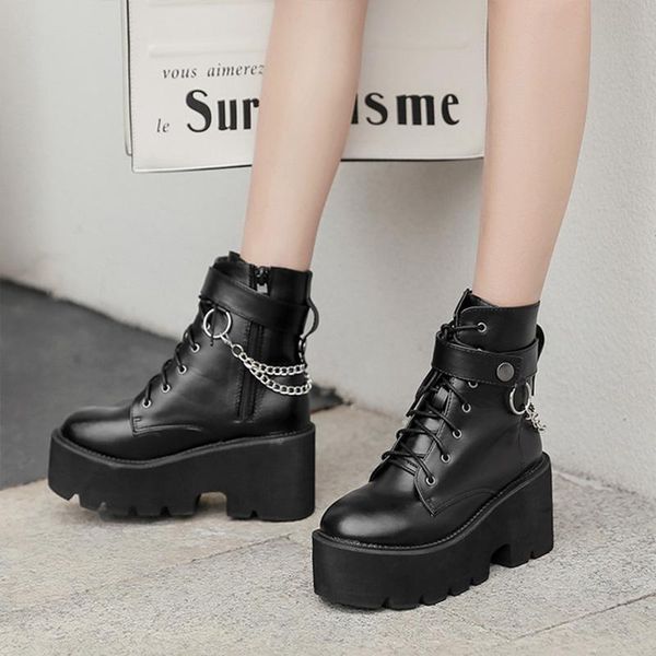 boots chain women leather autumn block gothic black punk style platform shoes female footwear woman ghv8
boots chain women leather autumn block gothic black punk style platform shoes female footwear woman ghv8