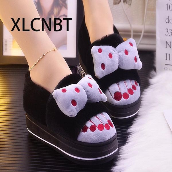 slippers women's 2021 winter slipper bag cute indoor bow cotton shoes high heel platform lovely covered heels keep warm, Black
slippers women's 2021 winter slipper bag cute indoor bow cotton shoes high heel platform lovely covered heels keep warm, Black