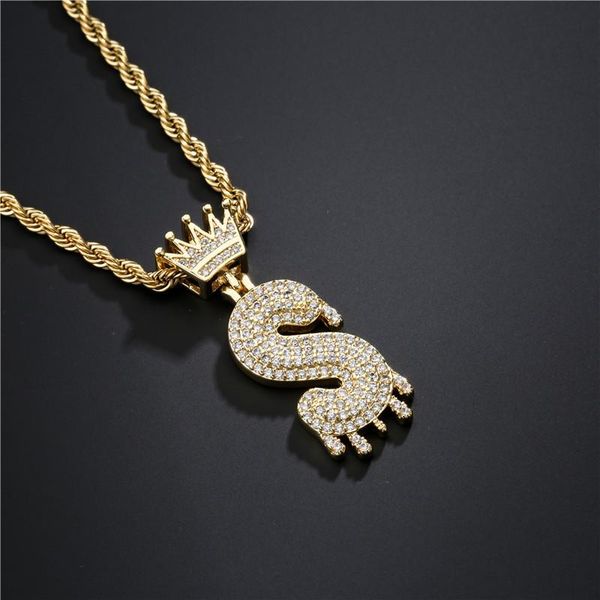 pendant necklaces crown bail drip bubble initial letters rope chain & for men women gold color cubic zircon hip hop jewelry, Silver
pendant necklaces crown bail drip bubble initial letters rope chain & for men women gold color cubic zircon hip hop jewelry, Silver