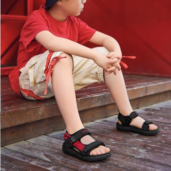 sandals summer kids breathable boys soft comfortable children's shoes outdoor beach lightweight sandal, Black;red
sandals summer kids breathable boys soft comfortable children's shoes outdoor beach lightweight sandal, Black;red