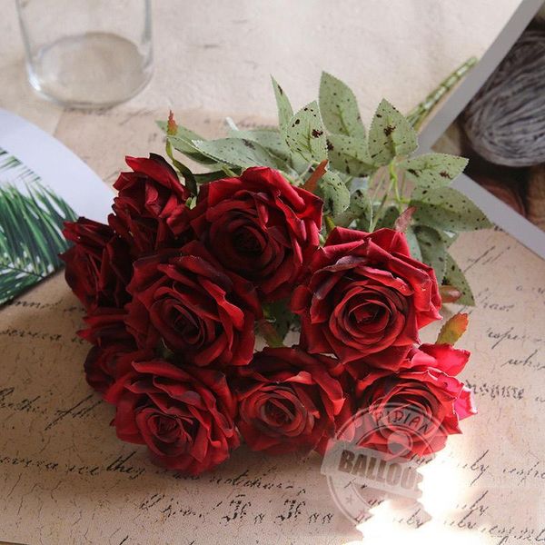 decorative flowers & wreaths simulation 9 diamond red rose retro gray pink blue purple white fake flower european wedding room table decorat
decorative flowers & wreaths simulation 9 diamond red rose retro gray pink blue purple white fake flower european wedding room table decorat