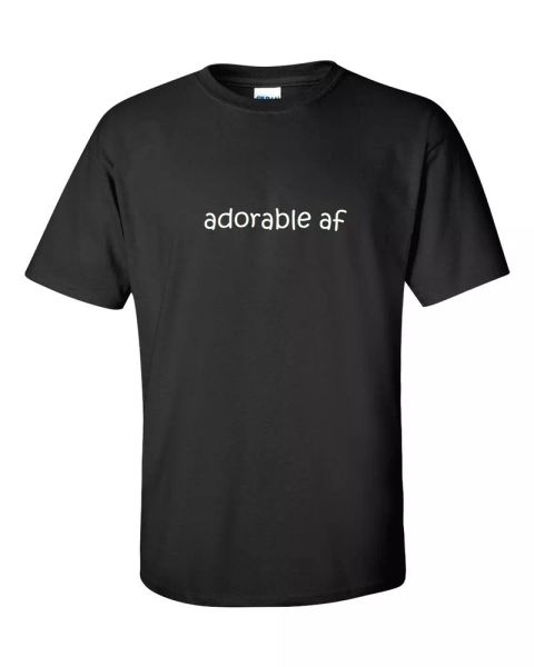 adorable af cotton t-shirt black white funny gift shirt millennial s-5xl, White;black
adorable af cotton t-shirt black white funny gift shirt millennial s-5xl, White;black