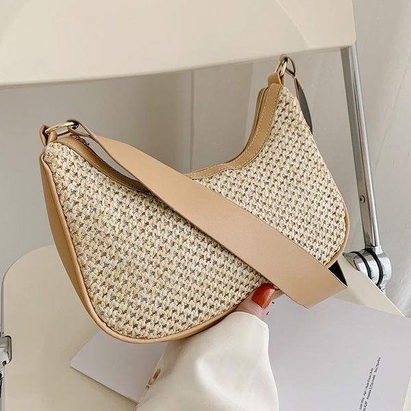 shoulder bags 2021 summer korean bag with fashionable texture and wide-band straw underarm
shoulder bags 2021 summer korean bag with fashionable texture and wide-band straw underarm