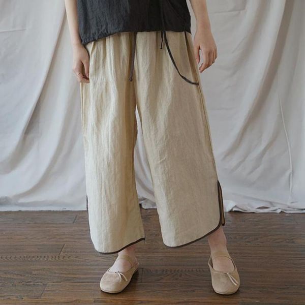 johnature ankle-length pants casual loose summer elastic waist solid cotton linen trousers comfortable women pants 210521, White;black
johnature ankle-length pants casual loose summer elastic waist solid cotton linen trousers comfortable women pants 210521, White;black