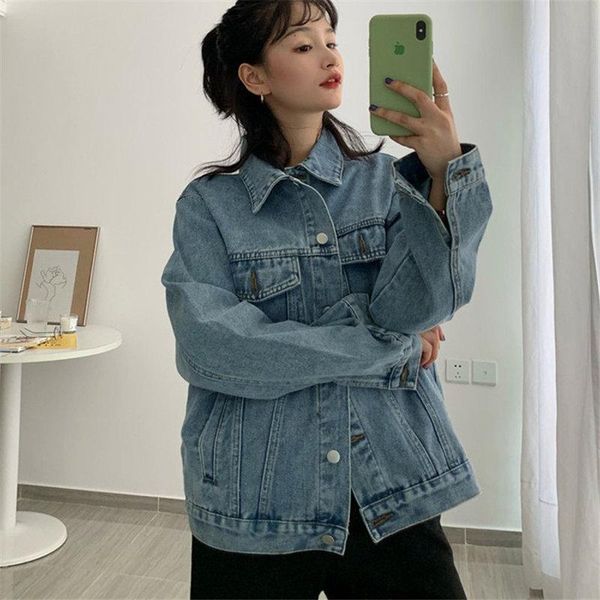 women's jackets hzirip stylish fresh denim back split feminine all match large size autumn casual brief loose jean coats, Black;brown
women's jackets hzirip stylish fresh denim back split feminine all match large size autumn casual brief loose jean coats, Black;brown