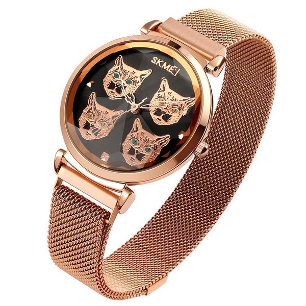 wristwatches skmei brand mesh steel strap female wrist watch creative cartoon cat dial women ladies quartz watches relogio feminino 1767, Slivery;brown
wristwatches skmei brand mesh steel strap female wrist watch creative cartoon cat dial women ladies quartz watches relogio feminino 1767, Slivery;brown