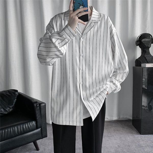 men's casual shirts classic striped business office shirt men black/white suit collar long sleeve chemise homme 5xl, White;black
men's casual shirts classic striped business office shirt men black/white suit collar long sleeve chemise homme 5xl, White;black