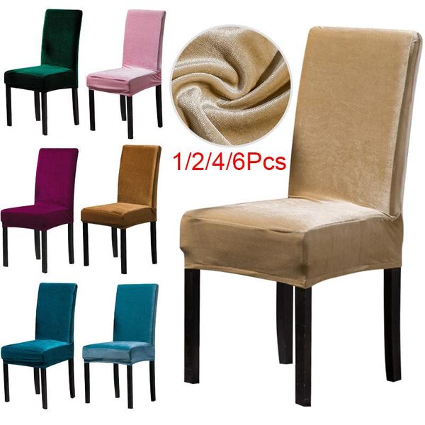 1/2/4/6pcs shiny velvet fabric chair cover stretch solid color slipcovers protector for banquet el living room covers
1/2/4/6pcs shiny velvet fabric chair cover stretch solid color slipcovers protector for banquet el living room covers