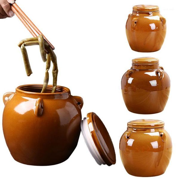 storage bottles & jars vintage thicken ceramic kimchi jar home pickled kitchen pickle cabbage fruit pickling sealing food container
storage bottles & jars vintage thicken ceramic kimchi jar home pickled kitchen pickle cabbage fruit pickling sealing food container