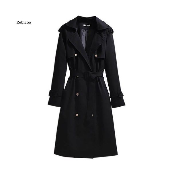 women's trench coats spring 2021 jacket female korean style suit collar mid-length waist slimming casual clothing, Tan;black
women's trench coats spring 2021 jacket female korean style suit collar mid-length waist slimming casual clothing, Tan;black