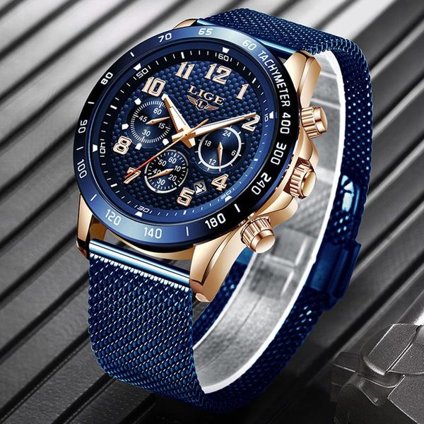 wristwatches 2021 lige luxury fashion luminous mens watch waterproof blue mesh belt quartz watches for men sport stainless steel chronograph, Slivery;brown
wristwatches 2021 lige luxury fashion luminous mens watch waterproof blue mesh belt quartz watches for men sport stainless steel chronograph, Slivery;brown