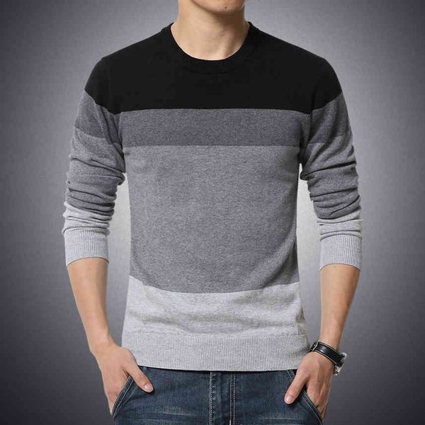 men's long sved striped crew neck sweater, tight, casual fabric, new, White;black
men's long sved striped crew neck sweater, tight, casual fabric, new, White;black