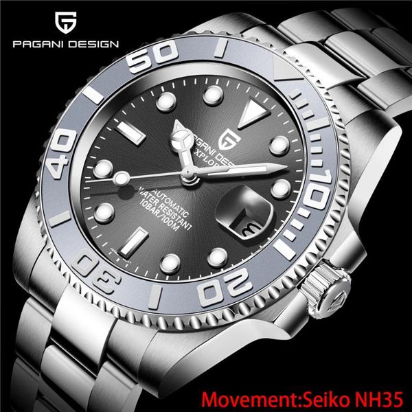 wristwatches pagani design mechanical automatic men business watches 100m waterproof stainless steel sport clock man ceramic bezel watch, Slivery;brown
wristwatches pagani design mechanical automatic men business watches 100m waterproof stainless steel sport clock man ceramic bezel watch, Slivery;brown