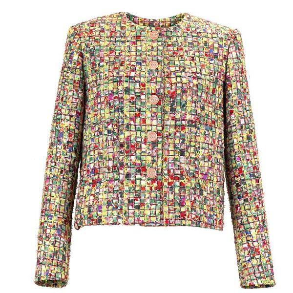 women's jackets french style autumn small fragrance woven camouflage plaid bright silk tweed short jacket women slim outwear, Black;brown
women's jackets french style autumn small fragrance woven camouflage plaid bright silk tweed short jacket women slim outwear, Black;brown