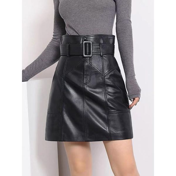 mini skirts womens 2021 fashion black sheepskin leather high waist skirt with belt a-line short plus size
mini skirts womens 2021 fashion black sheepskin leather high waist skirt with belt a-line short plus size