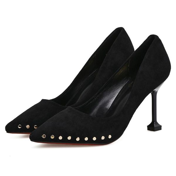 dress shoes rivets women pumps high heels woman stiletto pointed toe female party office lady wedding, Black
dress shoes rivets women pumps high heels woman stiletto pointed toe female party office lady wedding, Black