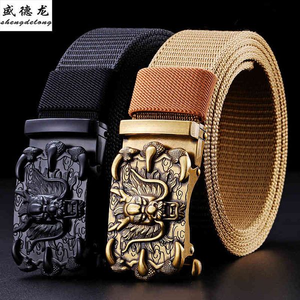 new men's automatic buckle canvas belt middle-aged and young fashion versatile trend sports leisure business dragon, Black;brown
new men's automatic buckle canvas belt middle-aged and young fashion versatile trend sports leisure business dragon, Black;brown
