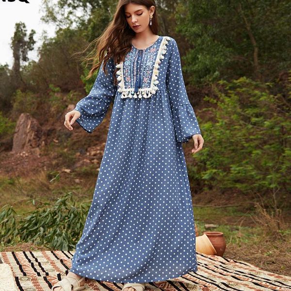 ethnic clothing light blue tassel abaya embroidery muslim dress women long sleeve bohemian robes wear caftan arabic dubai skirt, Red
ethnic clothing light blue tassel abaya embroidery muslim dress women long sleeve bohemian robes wear caftan arabic dubai skirt, Red