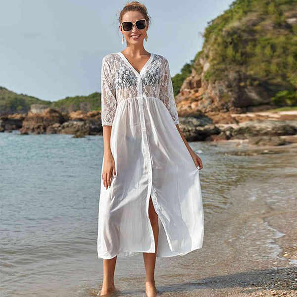 tunics for beach swimsuit cover up women swimwear long kaftan wear pareo dress saida de praia q1073 210420, White;black
tunics for beach swimsuit cover up women swimwear long kaftan wear pareo dress saida de praia q1073 210420, White;black