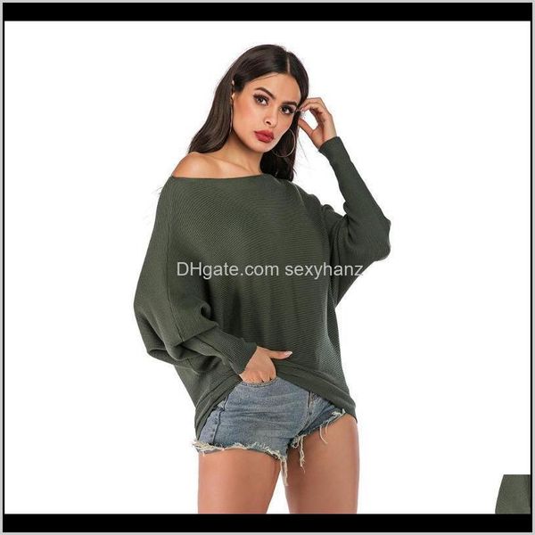 sweaters womens clothing apparel drop delivery 2021 women autumn winter casual loose knitted batwing sleeve ladies round neck solid color sw, White;black
sweaters womens clothing apparel drop delivery 2021 women autumn winter casual loose knitted batwing sleeve ladies round neck solid color sw, White;black