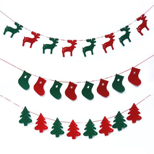 party decoration 3m year christmas tree pattern bunting banner red and green birthday garland hanging decor 
party decoration 3m year christmas tree pattern bunting banner red and green birthday garland hanging decor