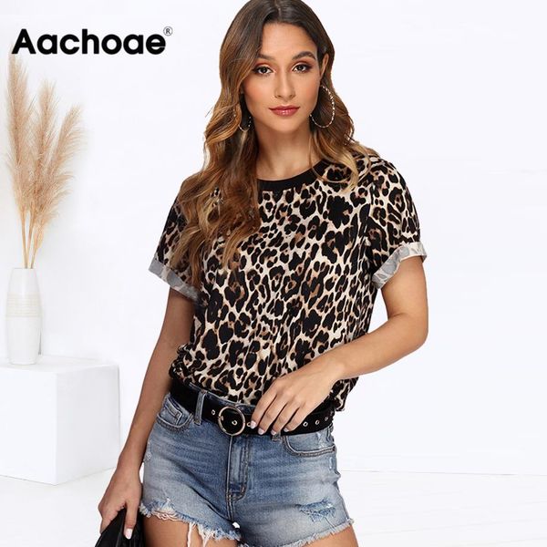 women summer t shirt 2021 leopard t shirt short sleeve casual tees plus size streetwear t-shirt camisas mujer, Black;white
women summer t shirt 2021 leopard t shirt short sleeve casual tees plus size streetwear t-shirt camisas mujer, Black;white