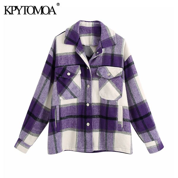 vintage stylish pockets oversized plaid jacket coat women fashion lapel collar long sleeve loose outerwear chic 201015, Black;brown
vintage stylish pockets oversized plaid jacket coat women fashion lapel collar long sleeve loose outerwear chic 201015, Black;brown