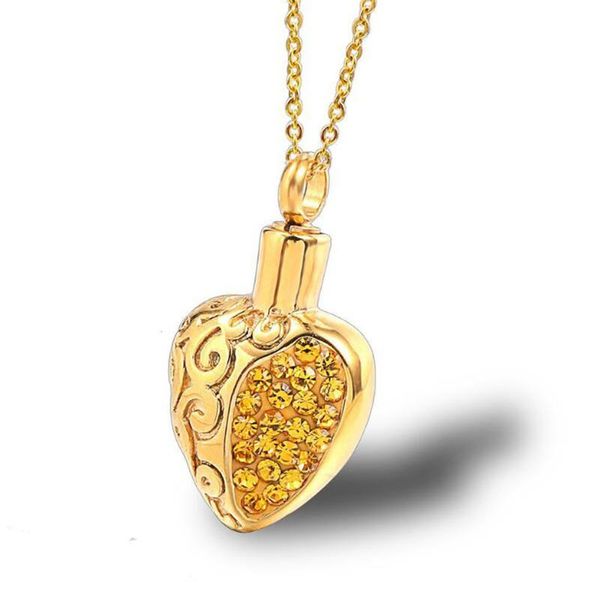 chains stainless steel gold heart crystal stone cremation urn pendant necklace jewelry with chain, Silver
chains stainless steel gold heart crystal stone cremation urn pendant necklace jewelry with chain, Silver
