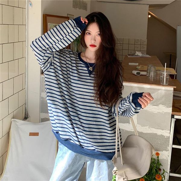 women's hoodies & sweatshirts real s 2021 autumn clothing korean style chic striped sweater for women, Black
women's hoodies & sweatshirts real s 2021 autumn clothing korean style chic striped sweater for women, Black