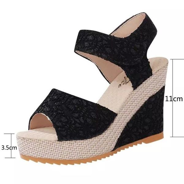 drop 2021 ladies shoes women sandals summer open toe fish head fashion platform high heels wedge female, Black
drop 2021 ladies shoes women sandals summer open toe fish head fashion platform high heels wedge female, Black